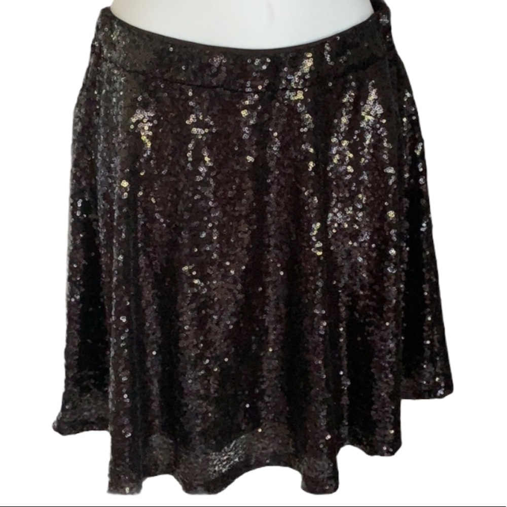 Black Sequined Skirt